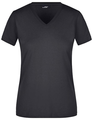 J-JN972-Ladies Slim Fit V-T